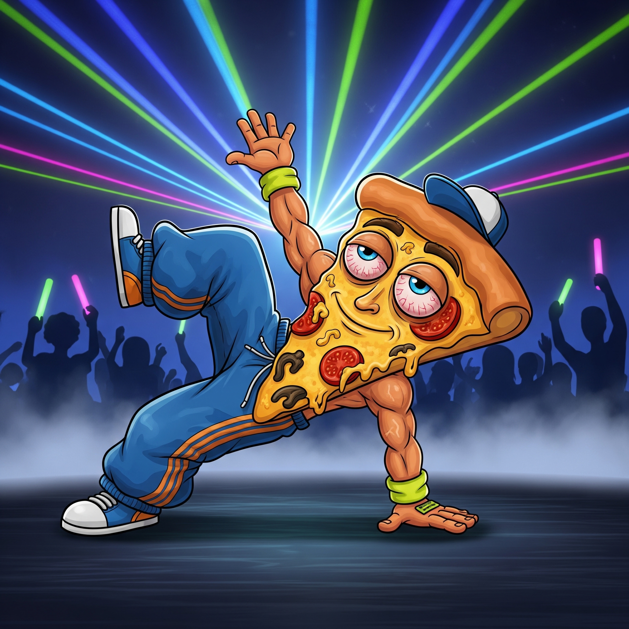 Pizza Character with Joint and Tacos (2)
