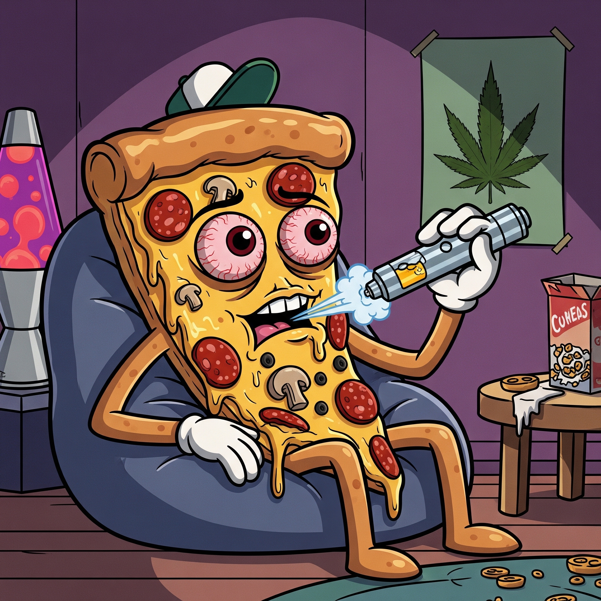Pizza Character Vaping